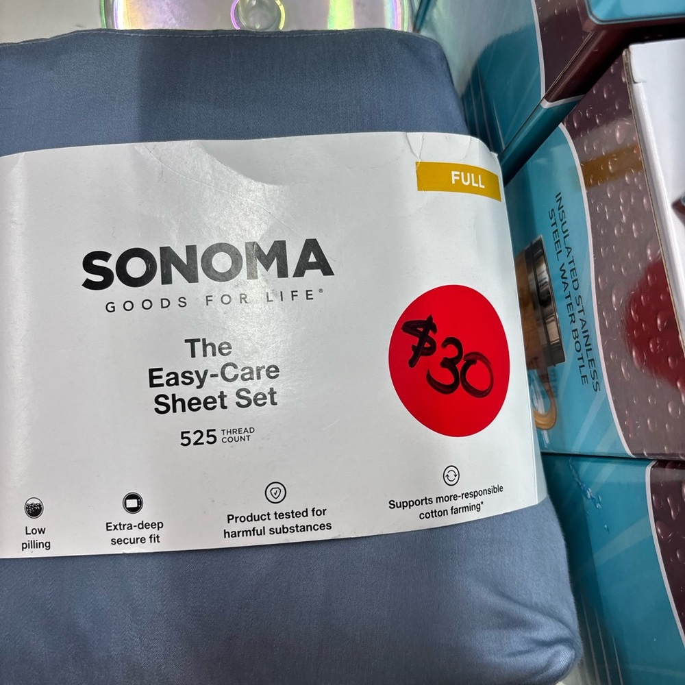 Sonoma Easy-Care Blue Sheet Set